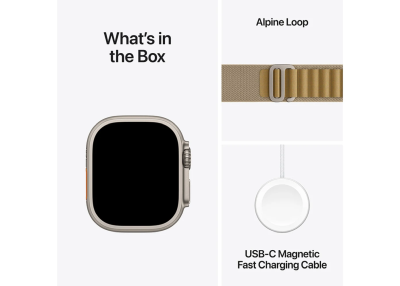 Apple Watch Ultra 2 GPS + Cellular 49mm Naturlig Titanboett med Tan Bergsloop - Large#2