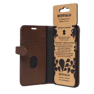 Plånboksfodral BUFFALO iPhone 12 / 12 Pro, magnetskal - Brun#4