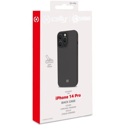 Celly Cromo Soft rubber case iPhone 14 Pro Svart#3
