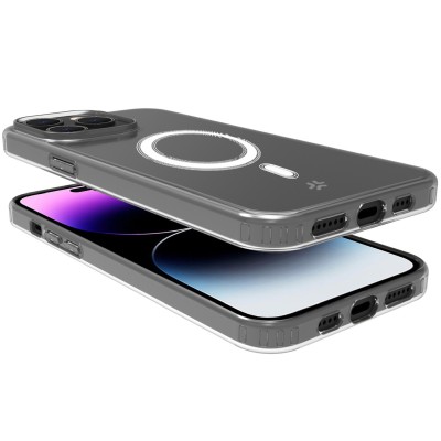 Celly Gelskinmag Magnetic TPU Cover iPhone 15 Pro Max Transparent#3