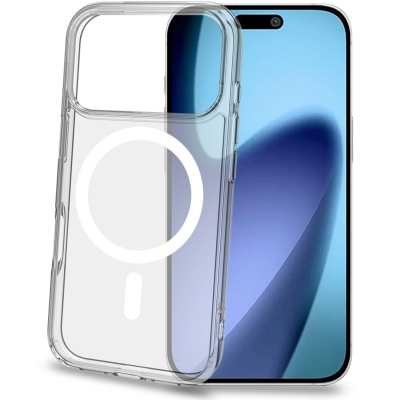 Celly Gelskinmag TPU Cover MagSafe-kompatibelt iPhone 17 Pro Transparent