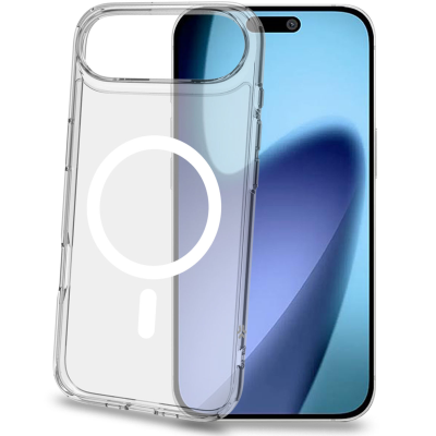 Celly Gelskinmag TPU Cover MagSafe-kompatibelt iPhone 17 Air Transparent