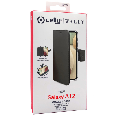 Celly Wallet Case Galaxy A12 Svart#3