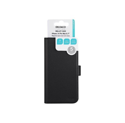 DELTACO iPhone 14 Plus wallet case 2-in-1, magnetic back cover#3