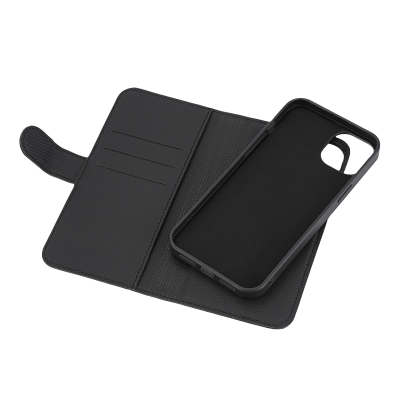 Deltaco Wallet case, 2-in-1, iPhone 15 Plus, magnetic cover, black#2