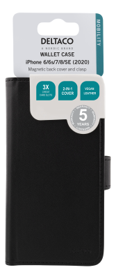 DELTACO wallet case 2-in-1, iPhone 6/6s/7/8/SE (2020/2022), magnetic#6