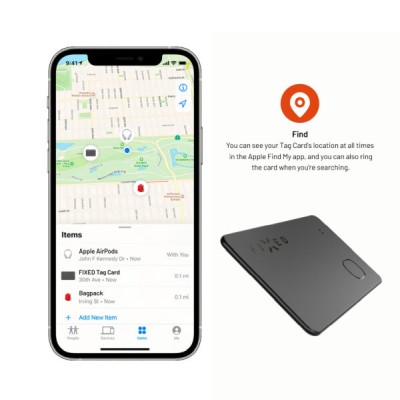 FIXED Tag Card Tracker för Apple Find My - Svart#6