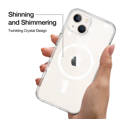 Just Mobile TENC "Bling Bling" med MagSafe för iPhone 14 - Transparent#2