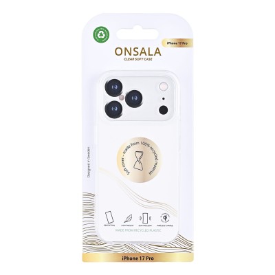 Skal ONSALA Back Recycled Clear Case TPU iPhone 17 Pro - Transparent#2