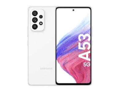 Samsung Galaxy A53 5G 128 GB, 6.5", 64/12/5/5/32 Mpixel kamera, Dual SIM, MicroSD, IP67, Android - Awesome White#1