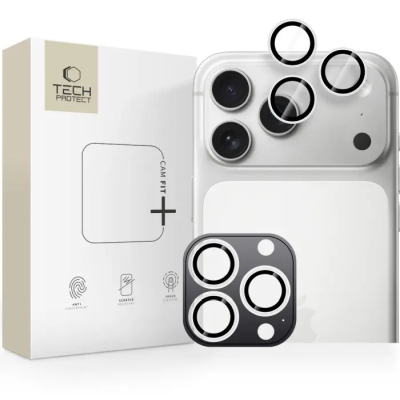 Tech-Protect iPhone 17 Pro/Max/16 Pro/Max/15 Pro/Max/14 Pro/Max Linsskydd CamRing Fit+ (Silver)
