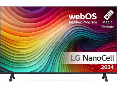 LG 43'' NANO 81 4K TV (2024) 43NANO81T6A 60Hz 4K, 3x HDMI 2.0, eARC, ALLM, NanoCell - Pure and rich colors