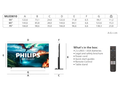 TV 55"" - 55MLED810/12 Philips QD Smart MiniLed TV#2