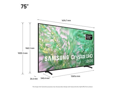 Samsung 75" DU8005 4K Crystal UHD Smart TV TU75DU8005K UHD, 4K, Dual LED, HDR, AirSlim Design, 4K Upscaling, Motion Xcelerator#4