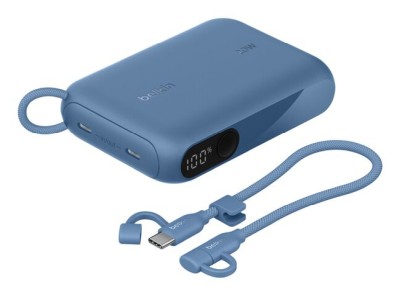 Belkin BoostCharge Power Bank, 10000mAh, 20W PD, 2xUSB-C, display - Blå#2