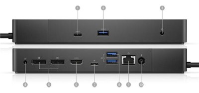 USB-C dockningsstation Dell Dock WD19, HDMI/2xDP, GigaLAN, 3xUSB 3.0, inkl. 130W strömadapter#2