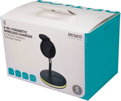 Deltaco QI-1041, 3-i-1 magnetisk trådlös laddare, Phone/TWS/Watch, LED-belysning#6