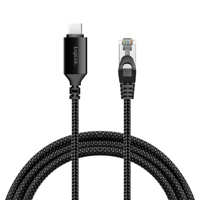 LogiLink USB-C till Nätverkskabel RJ45 1 Gbps Aktiv 2 m#2