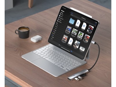 Satechi 6-i-1 Slim Multiport docking (silver) USB-C PD 100W, 1xHDMI, 2xUSB-A, SD, microSD#4
