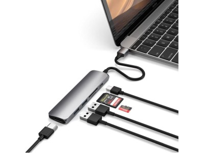 Satechi Slim USB-C multiport - Rymdgrå#2