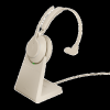 Jabra Evolve2 65 Link380c UC Mono, Bluetooth, inkl. laddningsställ - Beige