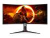 34" AOC CU34G2XP, Curved VA 3440x1440, 1 ms, 180Hz FreeSync, HDR400, 1500R, höjdjusterbar, 2xHDMI/2xDP, USB-hubb