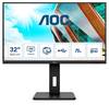 31.5" AOC U32P2, VA 4K/3840x2160, 4 ms, höjdjusterbar, pivot, 2xHDMI/DP, högtalare, USB 3.2-hubb