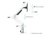 Bordsfäste Multibrackets M VESA Gas Lift XL Single, max 10kg - Silver#11