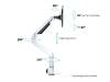 Bordsfäste Multibrackets M VESA Gas Lift XL Single, max 10kg - Vit#14