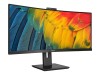 34" Philips 34B1U5600CH, Curved VA 3440x1440, 4 ms, 120Hz, 1500R, höjdjusterbar, HDMI/DP/USB-C 100W, högtalare, webbkamera, KVM-switch, USB 3.2-hubb#2