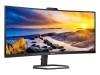 34" Philips 34E1C5600HE/23, Curved VA 3440x1440, 1 ms, 100Hz, 1500R, höjdjusterbar, HDMI/DP/USB-C 65W, USB 3.2-hubb, högtalare, webbkamera