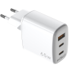 Celly USB-laddare GaN 1 x USB-A + 2 x USB-C PD 65W#1