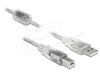 Delock USB-A to USB-B Cable 3m Transparent#1