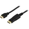 DisplayPort till HDMI-kabel, 4K@30Hz, 3 meter - Svart