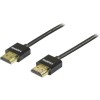HDMI-kabel Deltaco Super Slim, 4K@60Hz, 1 meter - Svart