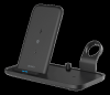 DELTACO 2-in-1 wireless charger, 10 W, 5 W, USB-A out 5 W, black#1