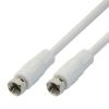 Deltaco Antenna cable, F-connector, CLASS A+, 3m, white#1