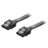 DELTACO SATA-kabel, SATA 6Gb/s, lås-clips, rett-rett, 0,5m, svart#2