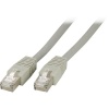 Nätverkskabel skärmad S/FTP Cat.6, RJ45, LSZH, 3 meter - Grå