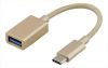 Deltaco USB-adapter USB 3.1 Gen 1 Typ C ha-> Typ A ho, guld