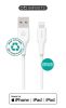 USB-kabel eSTUFF INFINITE Super Soft USB-A till Lightning, MFI, Recycled, 2 meter - Vit#1