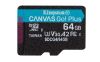 Micro Secure Digital SDXC 64 GB Kingston Canvas Go! Plus Gen4, 200 MB/sek läs, Class 10, UHS-I U3, V30, A2#1