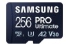 Micro Secure Digital SDXC 256 GB Samsung PRO Ultimate, 200/130 MB/sek, Class 10, UHS-I V30, U3, A2, inkl. SD-adapter