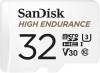 Micro Secure Digital SDHC 32 GB Sandisk High Endurance, 100/40 MB/sek, UHS-I U3 Class10 V30, inkl. SD-adapter