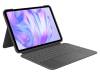 Logitech Combo Touch till iPad Pro 11-tum M4, bakbelyst tangentbord med styrplatta, nordiskt - Grafit