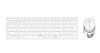 RAPOO Tangentbord/Mus Set 9750M Multi-Mode, RF/Bluetooth - Vit#1