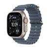 Apple Watch Ultra 3 GPS + Cellular 49mm Naturlig Titanboett med Ankarblå Havsband