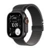 Apple Watch Ultra 3 GPS + Cellular 49mm Svart Titanboett med Svart milanesisk loop - Large
