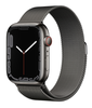 Apple Watch Series 7 GPS + Cellular 45mm Rostfri stålboett med Milaneselänk - Grafit#1