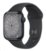 Apple Watch Series 8 GPS, 41mm Midnatt Aluminiumboett med Midnatt Sportband